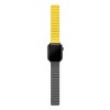 Ремешок uBear Mode для Apple Watch S/M (38, 40, 41 мм), силиконовый, серый/жёлтый