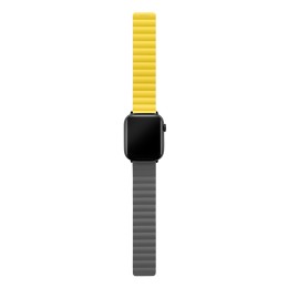 Ремешок uBear Mode для Apple Watch S/M (38, 40, 41 мм), силиконовый, серый/жёлтый