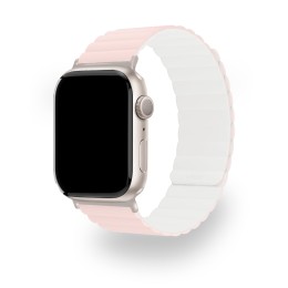 Ремешок uBear Mode для Apple Watch S/M (38, 40, 41 мм), силиконовый, розовый/бежевый