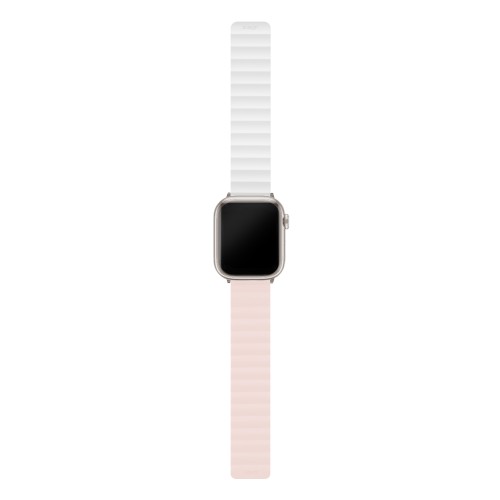 Ремешок uBear Mode для Apple Watch S/M (38, 40, 41 мм), силиконовый, розовый/бежевый