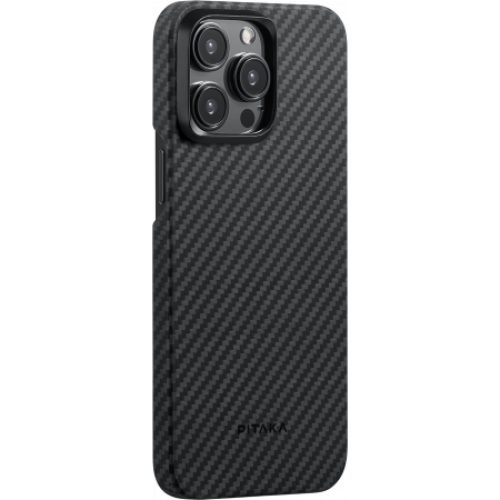 Чехол Pitaka MagEZ Case 4 для iPhone 15 Pro Max (6.7"), кевлар (арамид), черно-серый