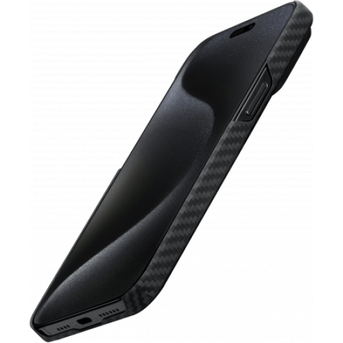 Чехол Pitaka MagEZ Case 4 для iPhone 15 Pro Max (6.7"), кевлар (арамид), черно-серый