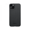 Чехол Pitaka MagEZ Case 4 для iPhone 15 Plus (6.7"), кевлар (арамид), узкое плетение, черно-серый