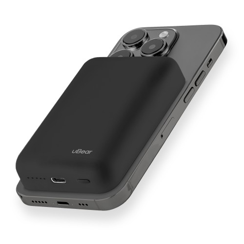 Внешний аккумулятор uBear Flow Magnetic Power bank 10000mAh, PD20W, чёрный