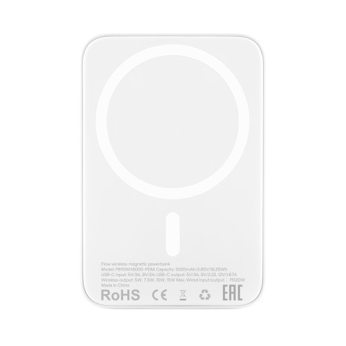 Внешний аккумулятор uBear Flow Magnetic Power bank 5000mAh, PD20W, белый