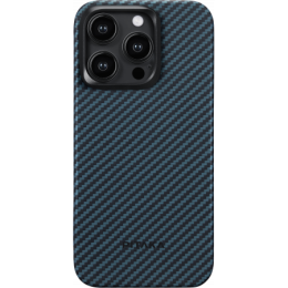 Чехол Pitaka MagEZ Case 4 для iPhone 15 Pro Max (6.7"), кевлар (арамид), черно-синий