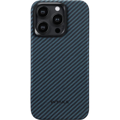 Чехол Pitaka MagEZ Case 4 для iPhone 15 Pro Max (6.7"), кевлар (арамид), черно-синий