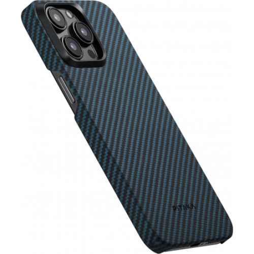 Чехол Pitaka MagEZ Case 4 для iPhone 15 Pro Max (6.7"), кевлар (арамид), черно-синий