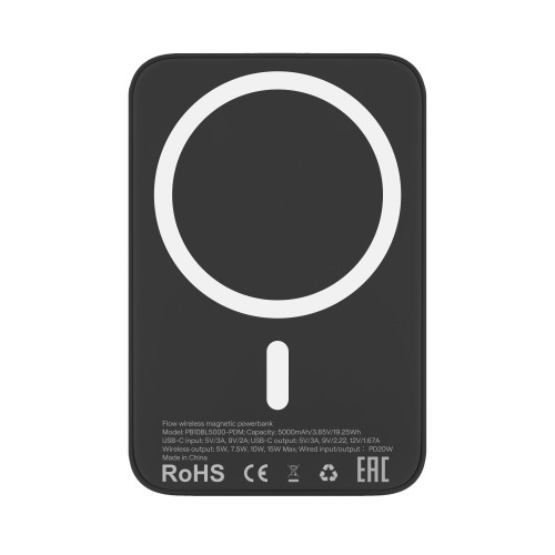 Внешний аккумулятор uBear Flow Magnetic Power bank 5000mAh, PD20W, чёрный
