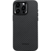 Противоударный чехол Pitaka MagEZ Pro 4 для iPhone 15 Pro (6.1"), кевлар (арамид), черно-серый
