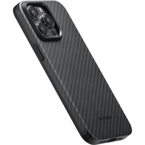 Противоударный чехол Pitaka MagEZ Pro 4 для iPhone 15 Pro (6.1"), кевлар (арамид), черно-серый