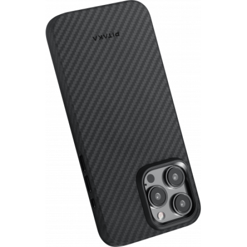 Противоударный чехол Pitaka MagEZ Pro 4 для iPhone 15 Pro (6.1"), кевлар (арамид), черно-серый