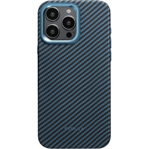 Противоударный чехол Pitaka MagEZ Pro 4 для iPhone 15 Pro (6.1"), кевлар (арамид), синий