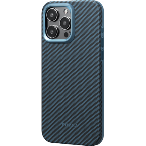 Противоударный чехол Pitaka MagEZ Pro 4 для iPhone 15 Pro (6.1"), кевлар (арамид), синий