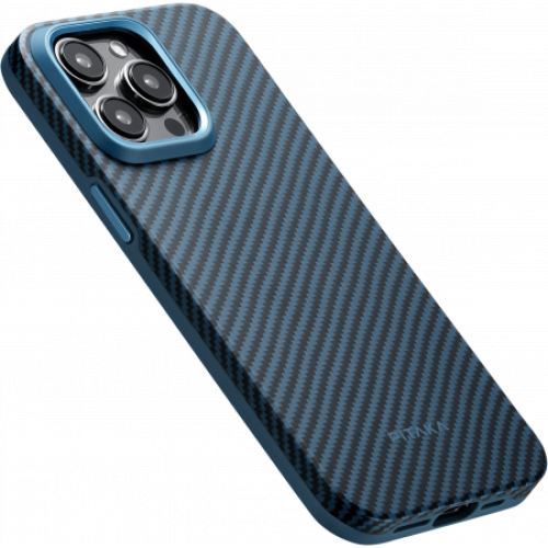 Противоударный чехол Pitaka MagEZ Pro 4 для iPhone 15 Pro (6.1"), кевлар (арамид), синий
