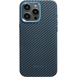 Противоударный чехол Pitaka MagEZ Pro 4 для iPhone 15 Pro Max (6.7"), кевлар (арамид), синий