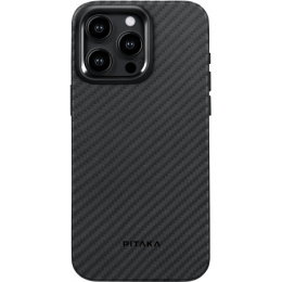Противоударный чехол Pitaka MagEZ Pro 4 для iPhone 15 Pro Max (6.7"), кевлар (арамид), черно-серый