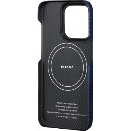 Чехол Pitaka StarPeak MagEZ 4 для iPhone 15 Pro Max (6.7"), кевлар (арамид), Over The Horizon