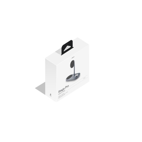 Беспроводное зарядное устройство uBear Stage Pro, 3-в-1, MagSafe совместимое, серый