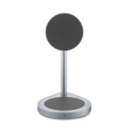 Беспроводное зарядное устройство uBear Stage, 2-в-1, MagSafe совместимое, серый