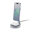 Беспроводное зарядное устройство uBear Stage, 2-в-1, MagSafe совместимое, серый