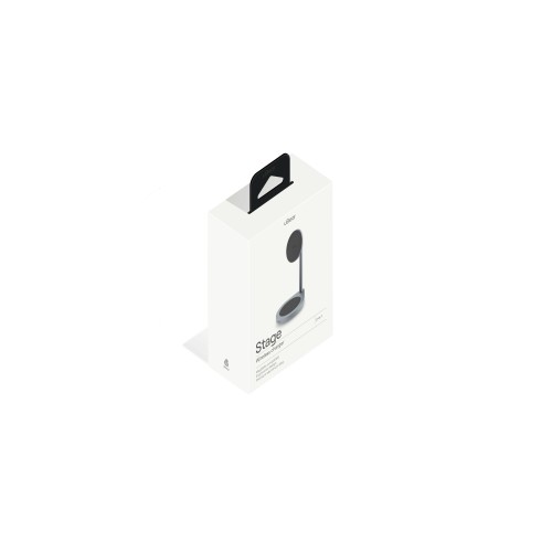 Беспроводное зарядное устройство uBear Stage, 2-в-1, MagSafe совместимое, серый