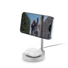 Беспроводное зарядное устройство uBear Stage, 2-в-1, MagSafe совместимое, серебристый