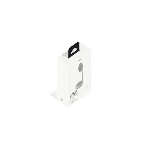 Беспроводное зарядное устройство uBear Stage, 2-в-1, MagSafe совместимое, серебристый