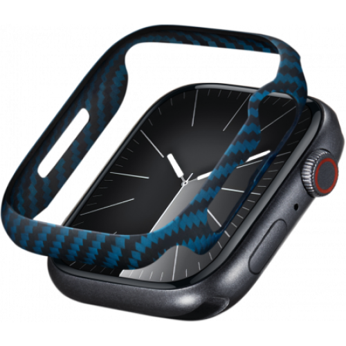 Кевларовый чехол Pitaka для Apple Watch 7/8/9 (45мм), синий