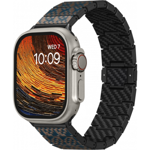 Карбоновый браслет Pitaka для Apple Series 9-1, SE и Ultra 2 / Ultra (38/40/41/42/44/45/49мм), stairs
