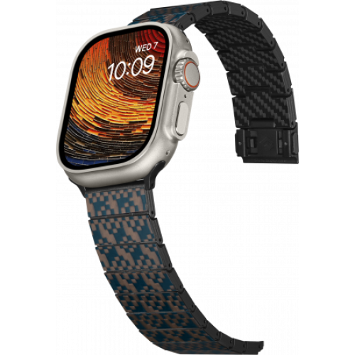 Карбоновый браслет Pitaka для Apple Series 9-1, SE и Ultra 2 / Ultra (38/40/41/42/44/45/49мм), stairs
