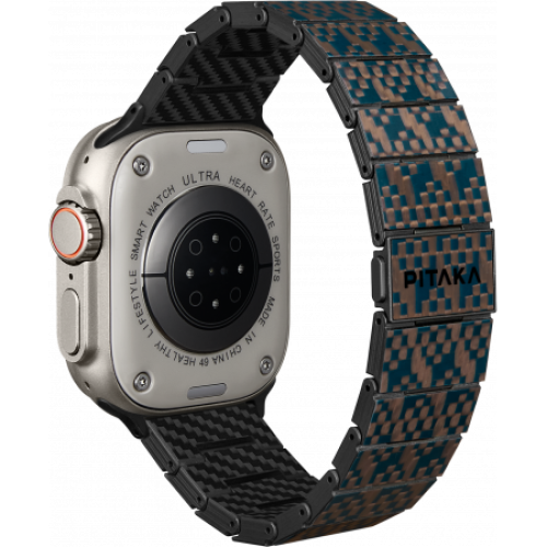 Карбоновый браслет Pitaka для Apple Series 9-1, SE и Ultra 2 / Ultra (38/40/41/42/44/45/49мм), stairs