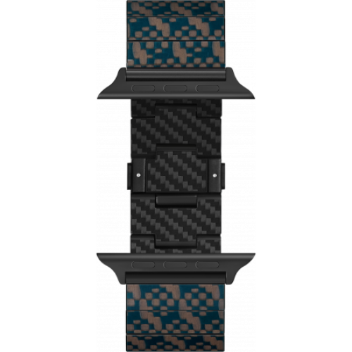 Карбоновый браслет Pitaka для Apple Series 9-1, SE и Ultra 2 / Ultra (38/40/41/42/44/45/49мм), stairs