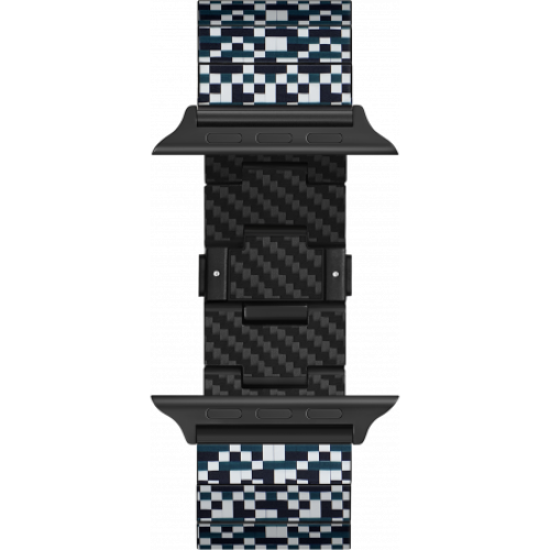 Карбоновый браслет Pitaka для Apple Series 9-1, SE и Ultra 2 / Ultra (38/40/41/42/44/45/49мм), mosaic