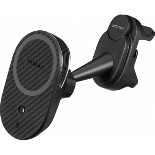 Автомобильный держатель с беспроводной зарядкой Pitaka MagEZ Car Mount Pro 2 - для (Tesla Model 3/Y) iPhone 13/14/15 и Samsung S22/S23/S24