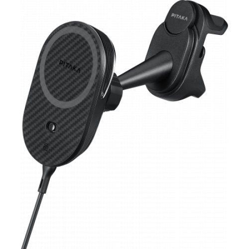 Автомобильный держатель с беспроводной зарядкой Pitaka MagEZ Car Mount Pro 2 - для (Tesla Model 3/Y) iPhone 13/14/15 и Samsung S22/S23/S24