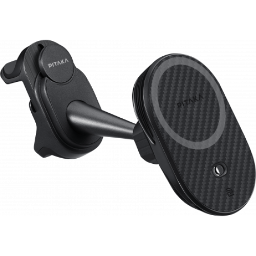 Автомобильный держатель с беспроводной зарядкой Pitaka MagEZ Car Mount Pro 2 - для (Tesla Model 3/Y) iPhone 13/14/15 и Samsung S22/S23/S24