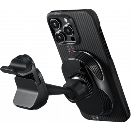 Автомобильный держатель с беспроводной зарядкой Pitaka MagEZ Car Mount Pro 2 - для (Tesla Model 3/Y) iPhone 13/14/15 и Samsung S22/S23/S24