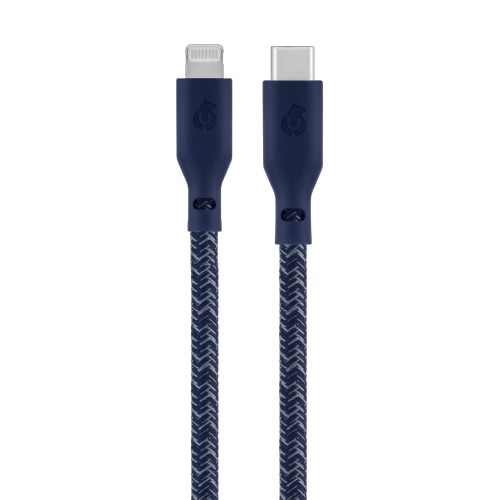 Зарядный кабель uBear Trend, USB-C/Lightning , 60Вт, 1,2м, синий