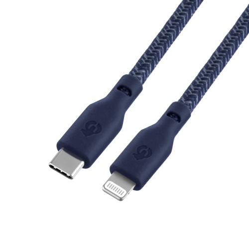 Зарядный кабель uBear Trend, USB-C/Lightning , 60Вт, 1,2м, синий