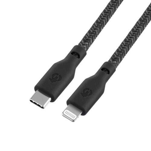 Зарядный кабель uBear Trend, USB-C/Lightning, 60Вт, 2,4м, чёрный