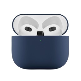 Ультратонкий силиконовый чехол Touch Case для AirPods 3, тёмно-синий