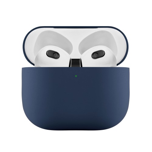 Ультратонкий силиконовый чехол Touch Case для AirPods 3, тёмно-синий