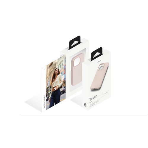 Чехол защитный uBear Touch Case для  iPhone 14 Pro, силикон, софт-тач, розовый