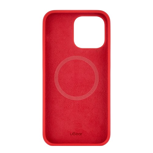 Чехол защитный uBear Touch Mag Case для  iPhone 14 Pro Max, MagSafe совместимый, силикон, софт-тач, красный