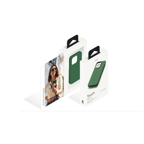 Чехол защитный uBear Touch Mag Case для  iPhone 14 Pro Max, MagSafe совместимый, силикон, софт-тач, зелёный