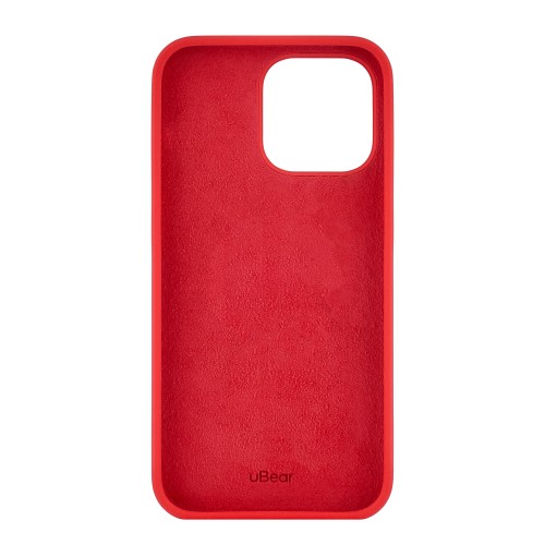 Чехол защитный uBear Touch Case для  iPhone 14 Pro Max, силикон, софт-тач, красный