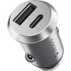 АЗУ Deppa USB A + USB-C, PD, QC 3.0, серебристый