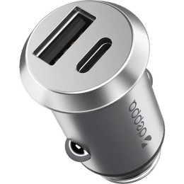 АЗУ Deppa USB A + USB-C, PD, QC 3.0, серебристый