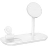 Беспроводная зарядная станция Deppa 3 в 1 MagSafe iPhone, Apple Watch, Airpods, белый